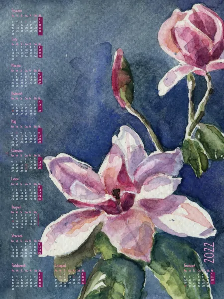 kalendarz magnolia
