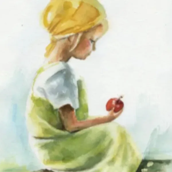 Ilustracja przedstawiająca dziewczynkę autorka Agnieszka kierat stadnik.